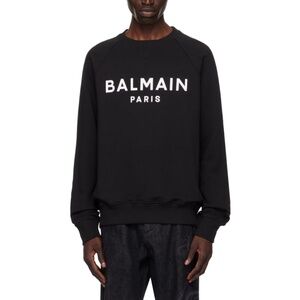 Balmain Black 'Balmain Paris' printed sweatshirt XXL